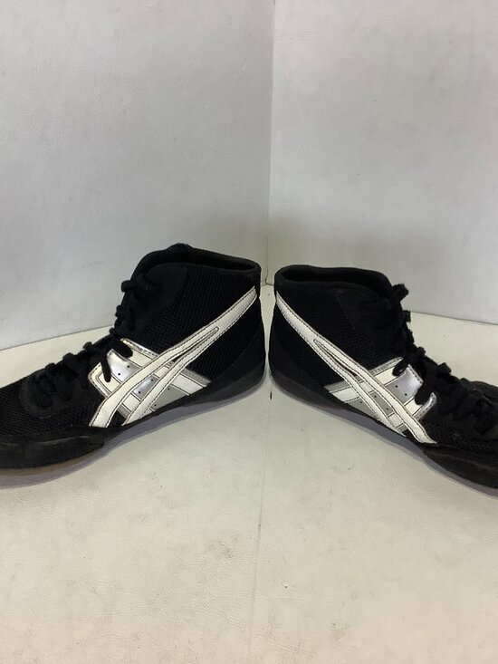 2009 Asics Matflex 2 Wrestling Shoes Size 6 Black/White/Silver main image 6